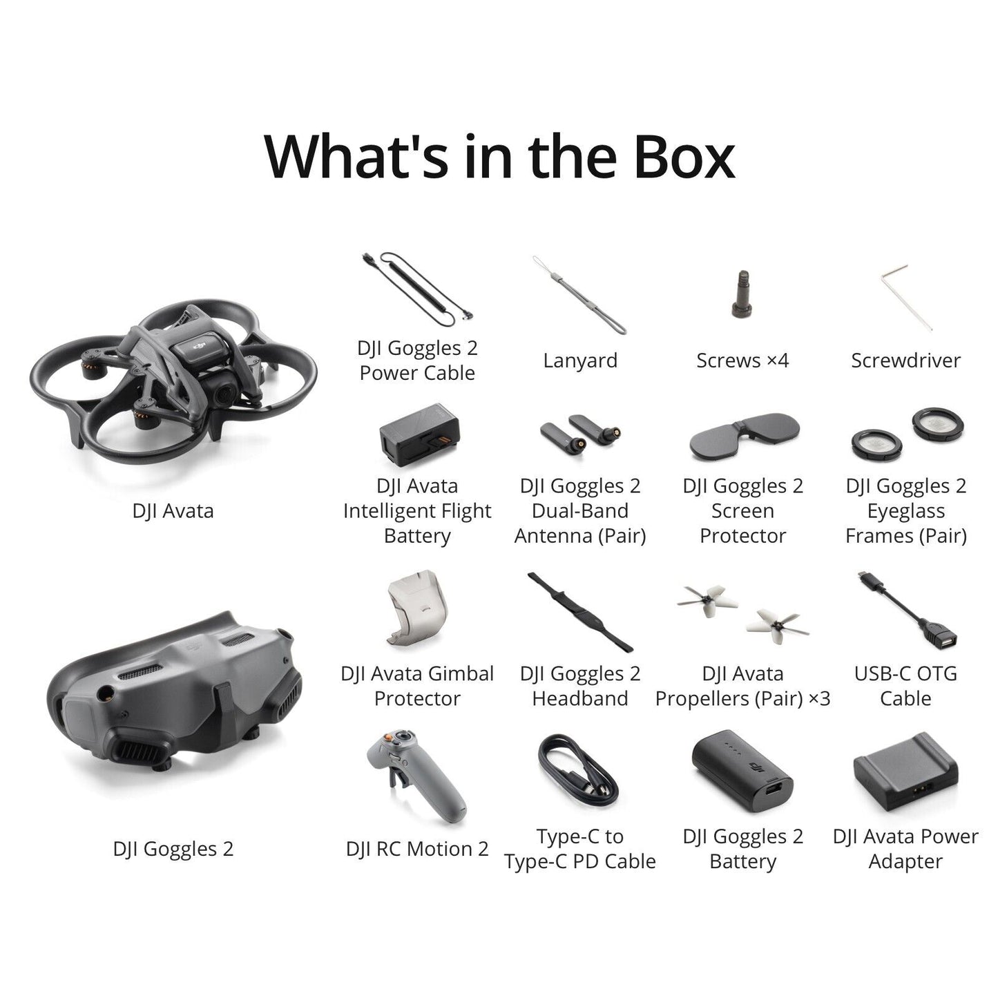 DJI Avata Pro-View Combo with Goggles 2 and Motion Controller with 64GB Bundle