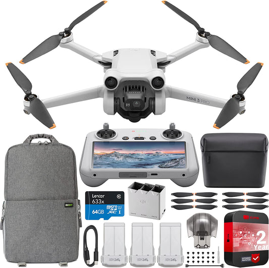 DJI Mini 3 Pro Camera Drone Fly More Kit Plus with RC with Shoulder Bag Case